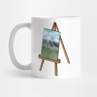 Easel with Mountain Painting Mug